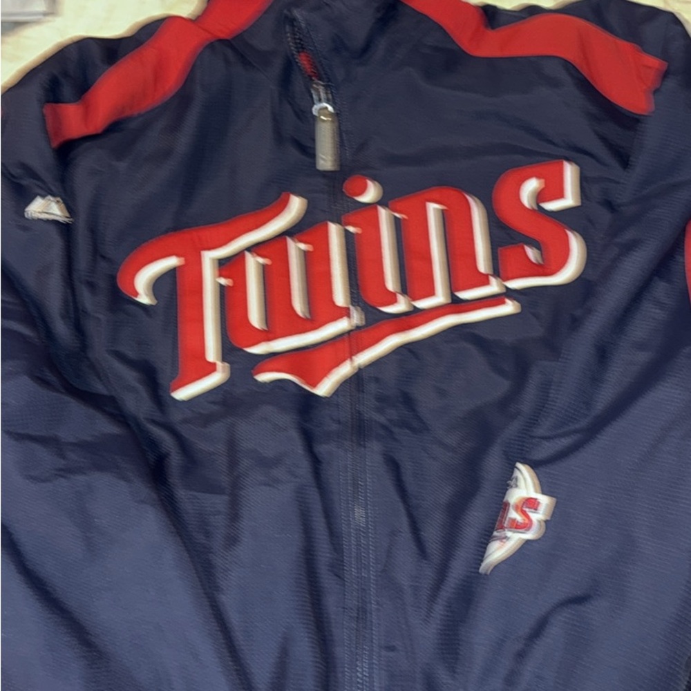 Majestic Navy and Red Performance Jacket